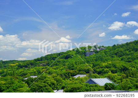 若草山山坡上的酒店，雨季結束宣言當天清爽的奈良公園 92268195