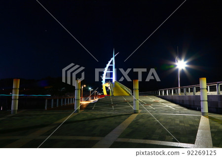 Saeyeongyo Bridge, Night View, Sunset, Glow, Beomseong, Saesom, Sea, Light, Sunset, Glow, 92269125