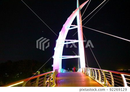 Saeyeongyo Bridge, Night View, Sunset, Glow, Beomseong, Saesom, Sea, Light, Sunset, Glow, 92269129