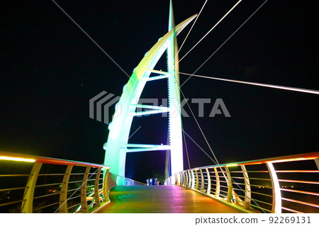 Saeyeongyo Bridge, Night View, Sunset, Glow, Beomseong, Saesom, Sea, Light, Sunset, Glow, 92269131
