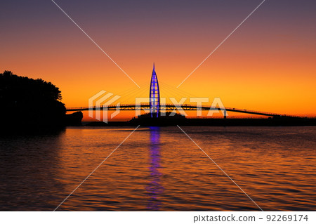 Saeyeongyo Bridge, Night View, Sunset, Glow, Beomseong, Saesom, Sea, Light, Sunset, Glow, Saeyeongyo Bridge, Night View, Sunset, Glow, Beomseong, Saesom, Sea, Light, Sunset, Glow, 92269174