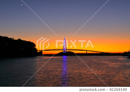 Saeyeongyo Bridge, Night View, Sunset, Glow, Beomseong, Saesom, Sea, Light, Sunset, Glow, Saeyeongyo Bridge, Night View, Sunset, Glow, Beomseong, Saesom, Sea, Light, Sunset, Glow, 92269189