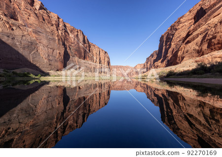 Colorado River in Glen Canyon, Arizona, United States of America. Colorado River in Glen Canyon, Arizona, United States of America. 92270169