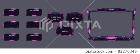 Game video stream frames, overlay panels Game video stream frames, overlay panels 92270349