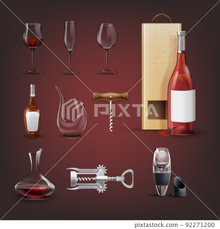 Vector wine collection 92271200