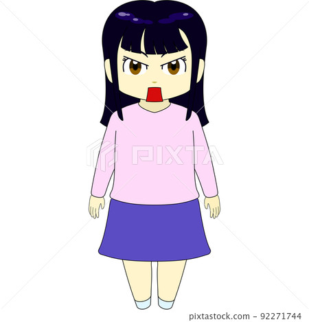 赤壁人物插畫(女,正面) 赤壁人物插畫(女,正面) 92271744