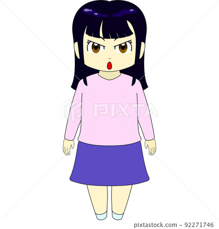 赤壁人物插畫（女，正面） 92271746