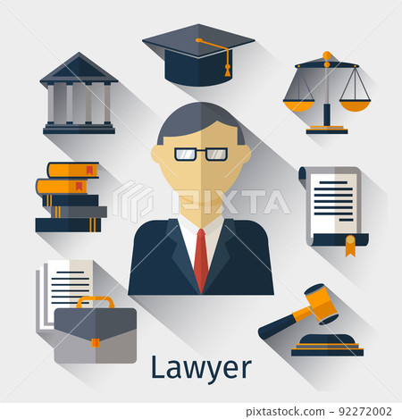 Vector lawyer, attorney or jurist concept background 92272002