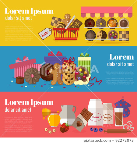 Buying cookies, biscuits gift and baking cookies banners Buying cookies, biscuits gift and baking cookies banners 92272072