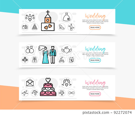 Wedding Horizontal Banners Wedding Horizontal Banners 92272074