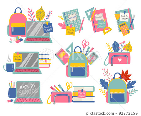 Set of school objects isolated vector illustration Set of school objects isolated vector illustration 92272159