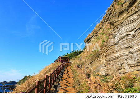 水月峰地質小徑，雪層，海岸，海灘，懸崖，熔岩，Eongal海岸，長廊， 92272699
