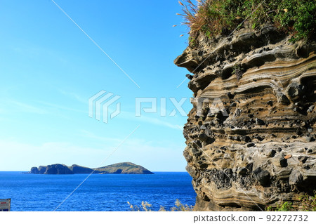 水月峰地質小徑，雪層，海岸，海灘，懸崖，熔岩，Eongal海岸，長廊， 92272732