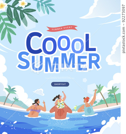 夏季,假期,購物,彈出窗口,橫幅 92273097