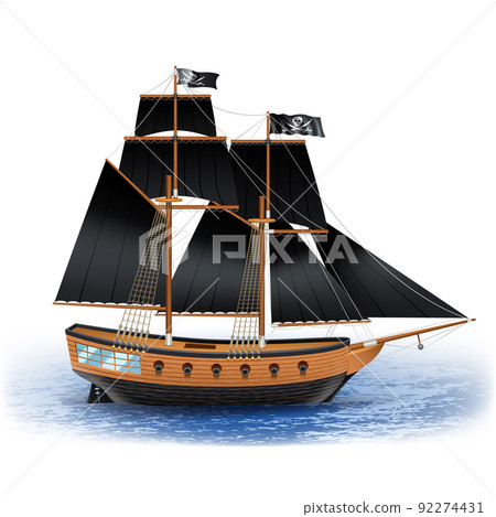 Pirate Ship Illustration Pirate Ship Illustration 92274431