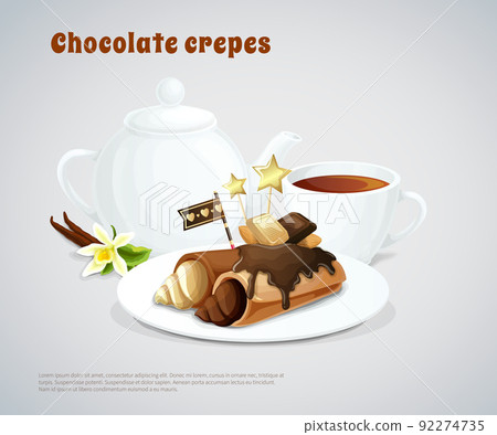 Chocolate Pancakes Composition Chocolate Pancakes Composition 92274735