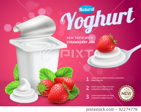 Yoghurt Package Advertising Composition 92274776