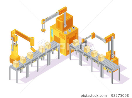 Conveyor System Isometric Illustration Conveyor System Isometric Illustration 92275098