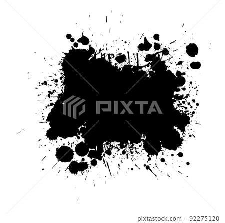 Black blob object on White Background. Vector illustration Black blob object on White Background. Vector illustration 92275120