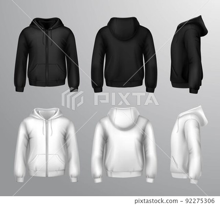 Black And White Male Hooded Sweatshirts Black And White Male Hooded Sweatshirts 92275306