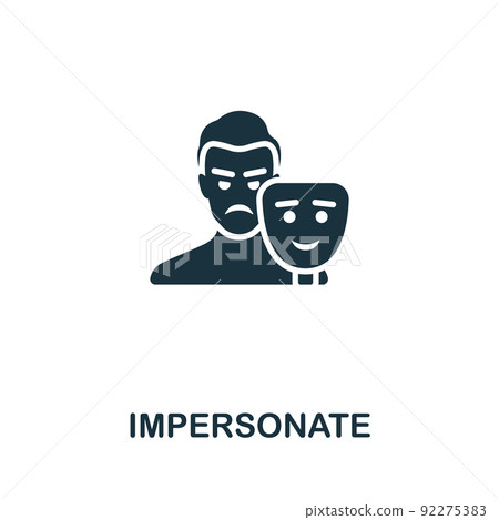 Impersonate icon. Monochrome simple line Harassment icon for templates, web design and infographics 92275383