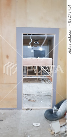 Construction site, interior, interior design, demolition 92275414