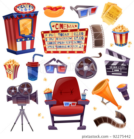 Cinema Cartoon Set 92275442