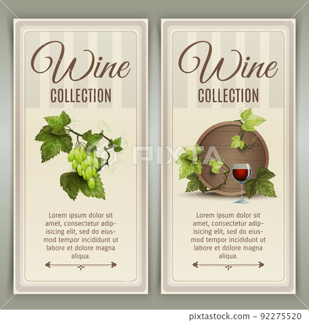 Wine vertical banners set 92275520