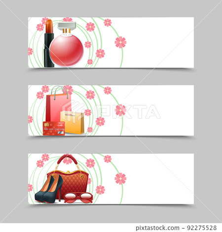 Women Shopping Banners 92275528