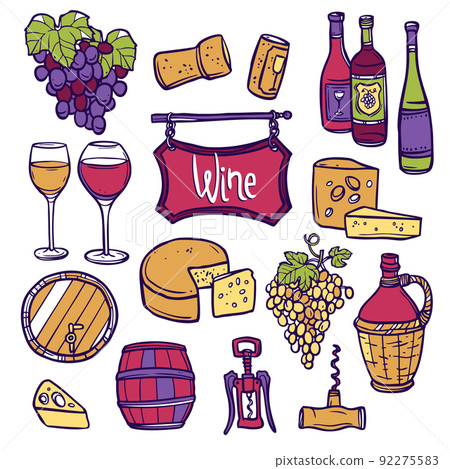 Wine Icon Set 92275583