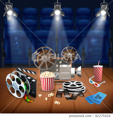 Cinema Realistic Background 92275829
