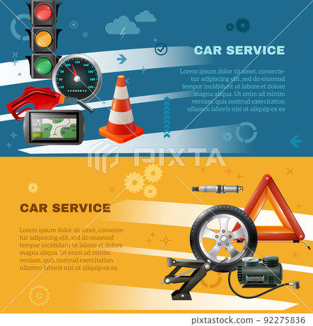Car Maintenance Horizontal Banners Car Maintenance Horizontal Banners 92275836