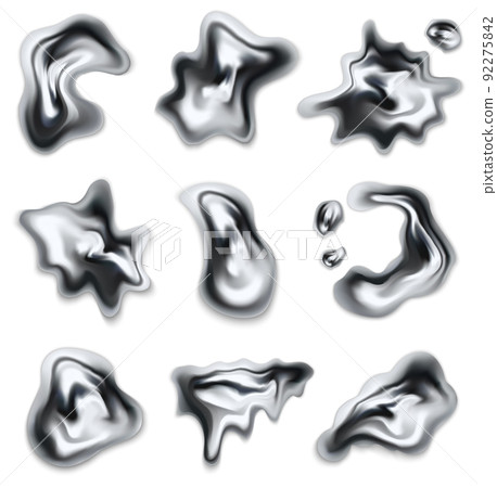 Chrome Shapes Realistic Set 92275842