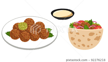 沙拉三明治的插圖 92276218