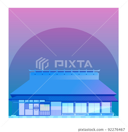An old folk house that weaves the beautiful... - Stock Illustration ...