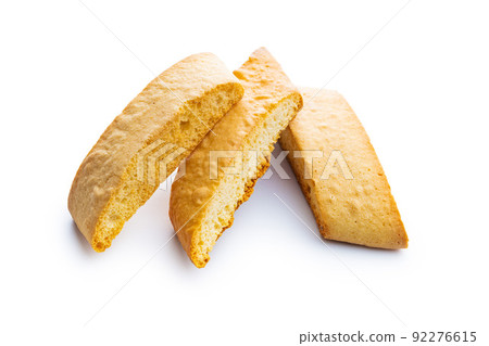 Sweet anicini cookies. Italian biscotti with anise flavor isolated on white background. Sweet anicini cookies. Italian biscotti with anise flavor isolated on white background. 92276615