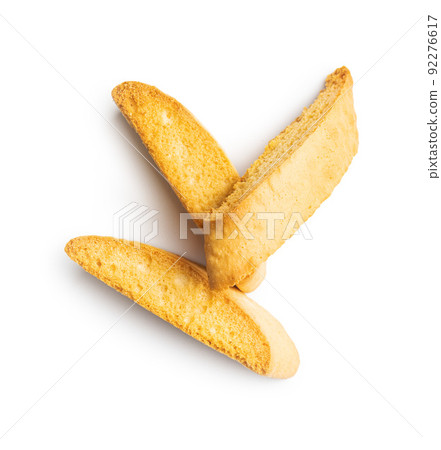 Sweet anicini cookies. Italian biscotti with anise flavor isolated on white background. 92276617