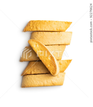 Sweet anicini cookies. Italian biscotti with anise flavor isolated on white background. 92276624