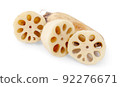 Lotus root on white background 92276671