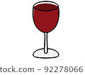 Illustration of red wine glass 92278066