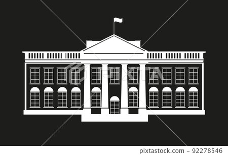 White house. Antique monumental building for meeting of members 92278546