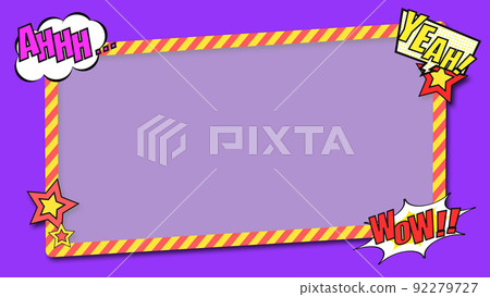 Pop background and frame - Stock Illustration [92279727] - PIXTA