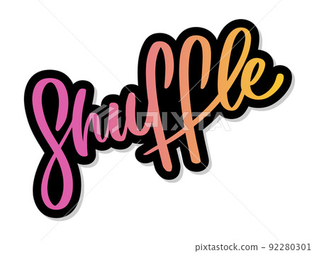 Shuffle dance letter. Abstract modern art design. Banner 92280301
