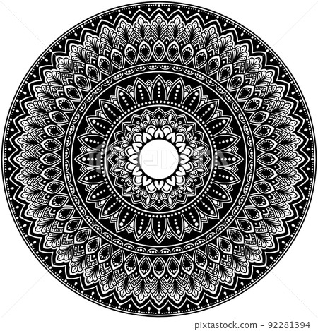 Mandala art (flowers, geometric patterns, dots) 92281394