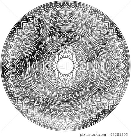 Mandala art (flowers, geometric patterns, marble patterns, reliefs) 92281395