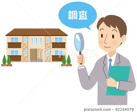 Real estate agent valuing an apartment Real estate valuation Real estate agent valuing an apartment Real estate valuation 92284079