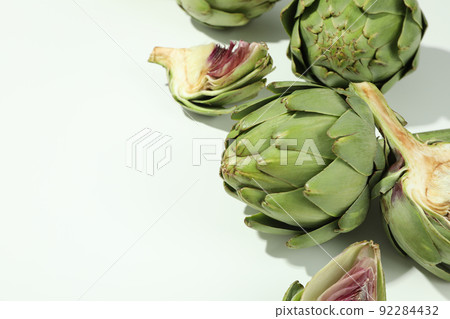 Concept of healthy food with artichoke, space for text Concept of healthy food with artichoke, space for text 92284432