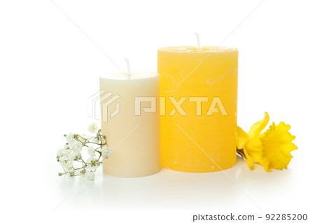 Candles for relaxation isolated on white background 92285200
