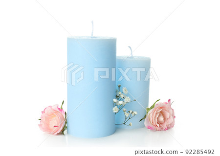 Candles for relaxation isolated on white background Candles for relaxation isolated on white background 92285492