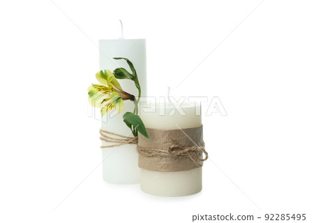 Candles for relaxation isolated on white background Candles for relaxation isolated on white background 92285495